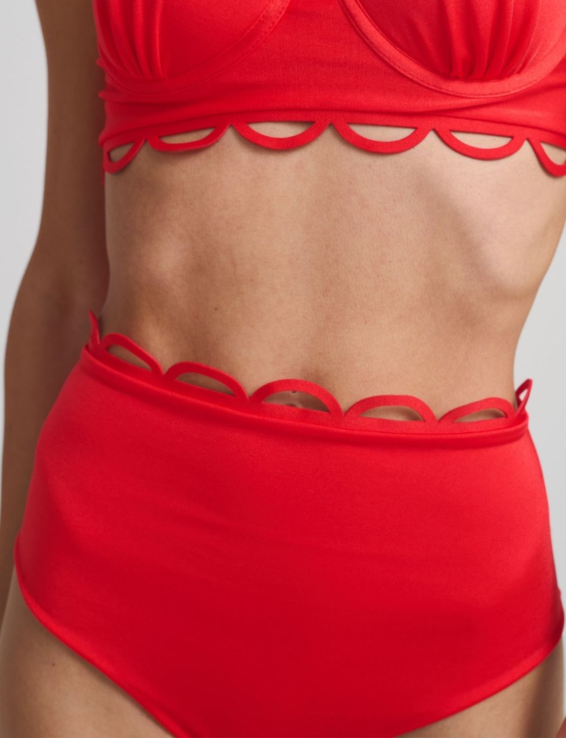 Bottom High Waist Nacaré Red