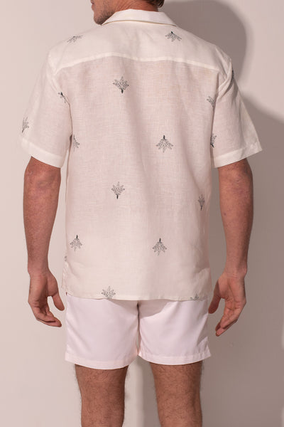 Camisa Palms for Dessert Men Linen