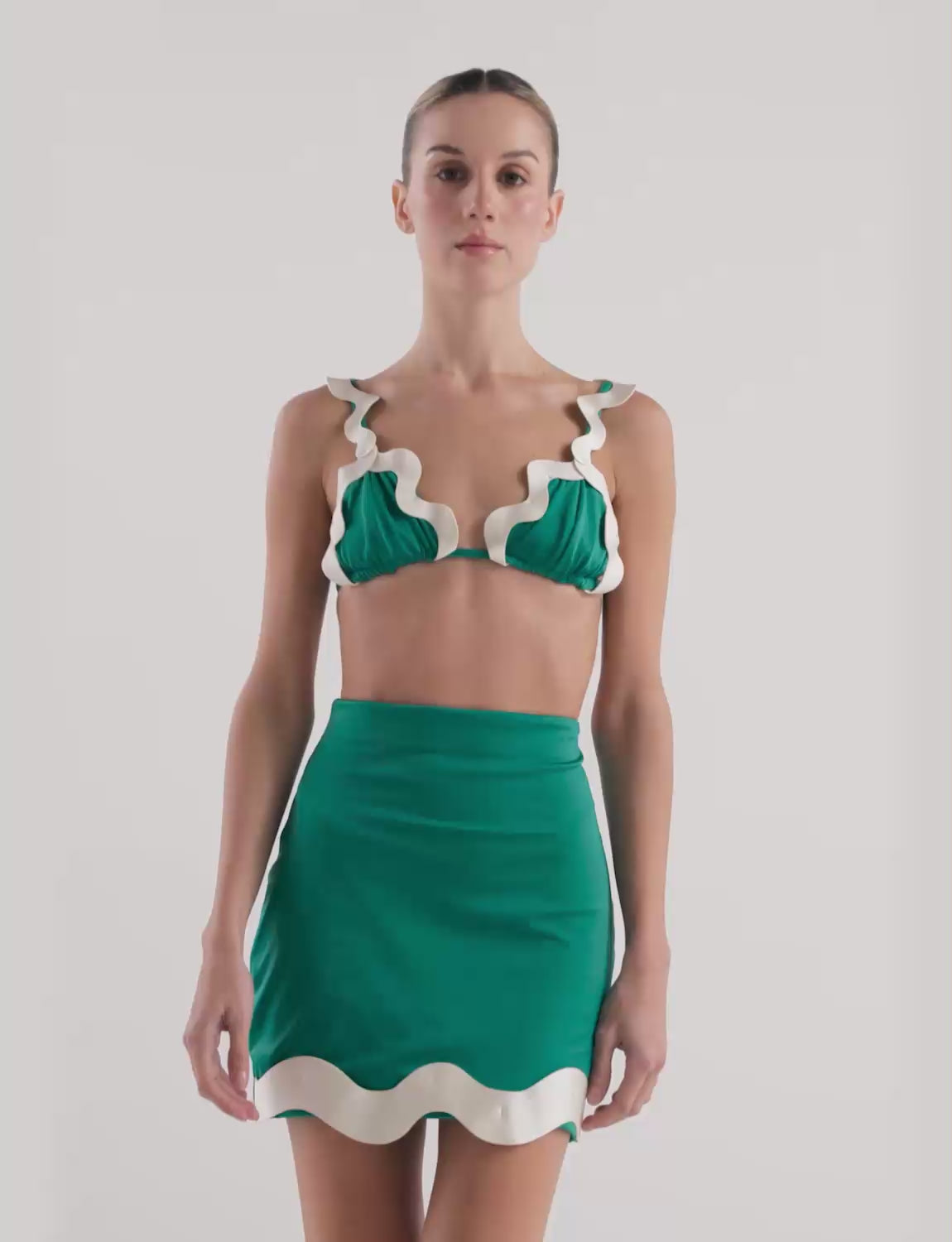 Falda Olivine Turqui