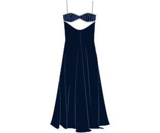 Drapped Long Dress