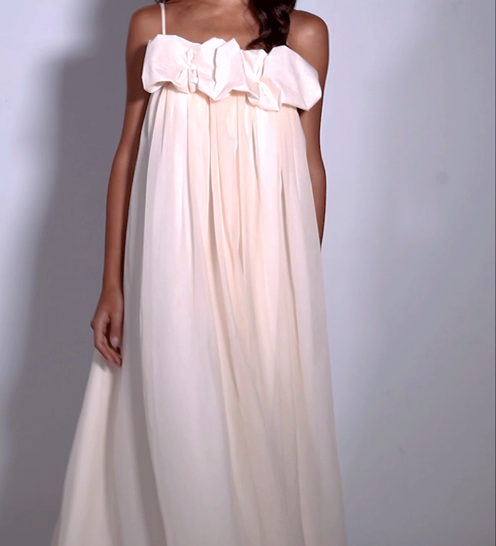 Vestido The Courageous Ruffle Ivory