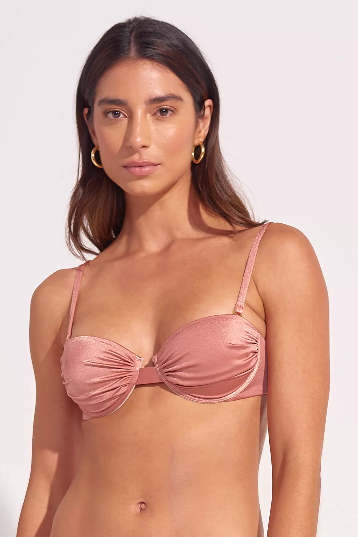 Top My Polished Balconette Coral Pink